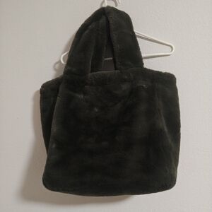Fabulous Furs Plush Tote - Deep Green